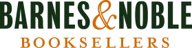 Logo with “BARNES & NOBLE” in dark green uppercase and “BOOKSELLERS” below in orange serif font, featuring an orange ampersand.