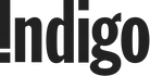 Indigo logo in bold black typography with clean and minimalist design.