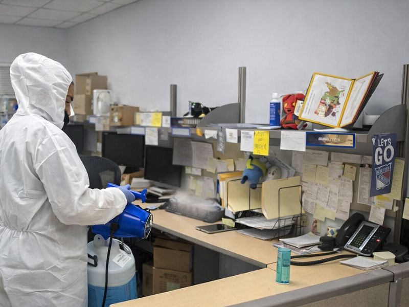 Advanced disinfection solutions for businesses using electrostatic spraying